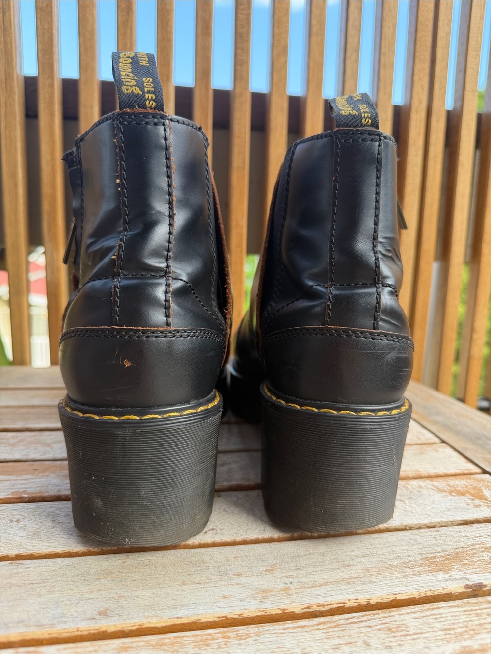 Dr. Martens Black Chunky Chelsea Ankle Boots - Picture 3 of 7